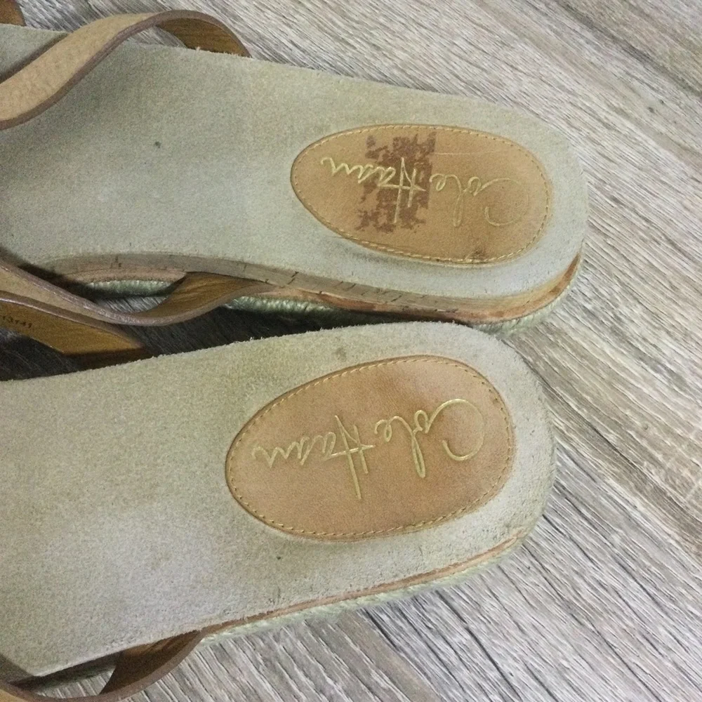 Cole Haan espadrille sandals Womens‎ size 7 Tan and Gold